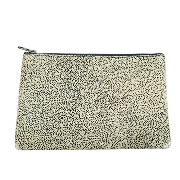 Madewell Pouch Wallet Coin Bag Animal Print Cheetah Calf Hair Textured Case - Picture 2 of 9